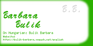 barbara bulik business card